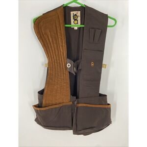 Bob Allen Brown Shooting Vest Sz Medium Brown Right-Handed Hunting Skeet Trap